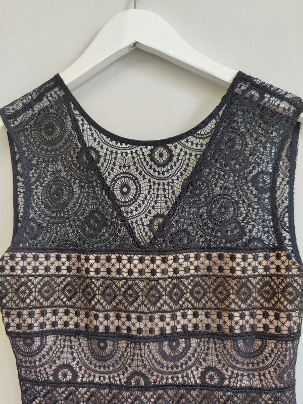 Zara Black Lace Dress S