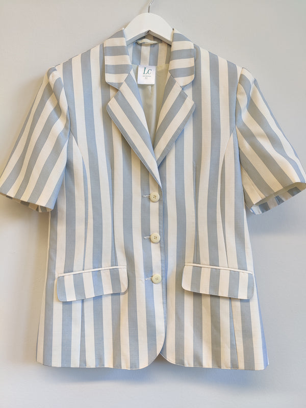 Vintage Littlewoods Blue Stripe Jacket UK12
