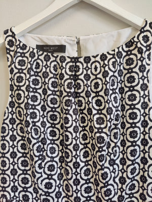 Nine West Black and White Cotton Dress UK14