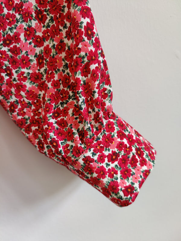 Tu Red Floral Blouse UK16