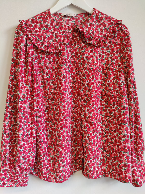 Tu Red Floral Blouse UK16