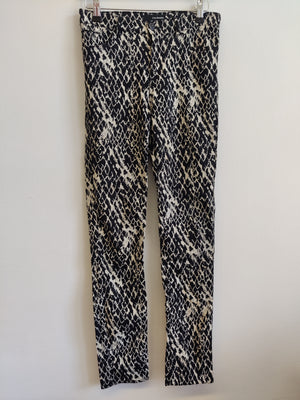 The Kooples Black Snakeskin Skinny Trousers UK6