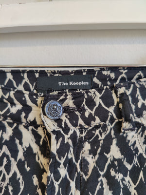 The Kooples Black Snakeskin Skinny Trousers UK6