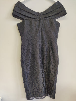 Vintage Debenhams Black Lace Dress UK14