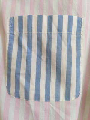Lands' End Striped Cotton Shirt M