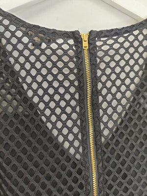 Miss Selfridge Black Mesh Dress UK10