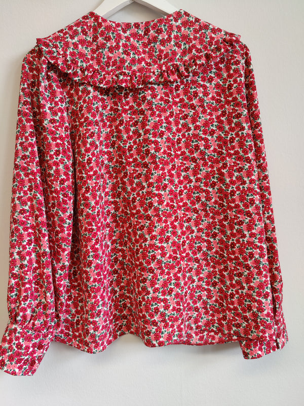 Tu Red Floral Blouse UK16