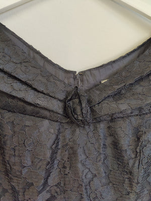 Vintage Debenhams Black Lace Dress UK14