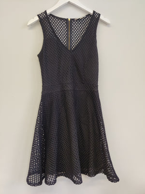 Miss Selfridge Black Mesh Dress UK10