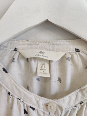 H&M Natural Dandelion Seed Blouse S