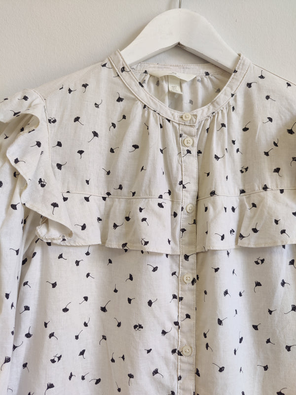 H&M Natural Dandelion Seed Blouse S