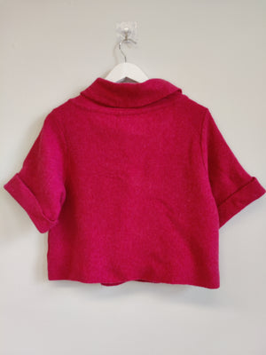 Peruzzi Pink Wool Blend Jacket M