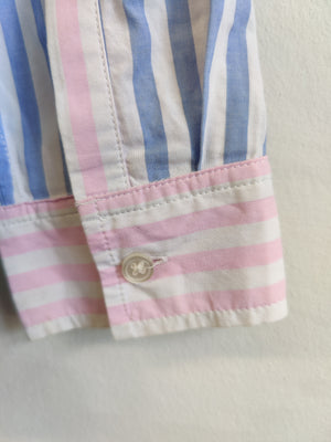 Lands' End Striped Cotton Shirt M