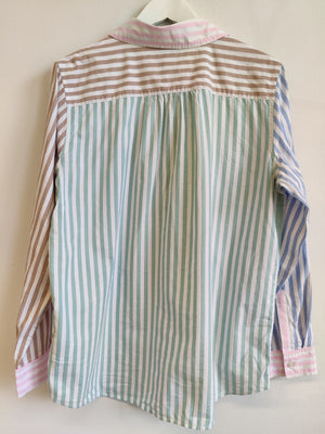 Lands' End Striped Cotton Shirt M