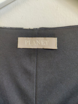 Planet Black and White Graphic Dress UK12
