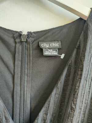 City Chic Black Playsuit UK16