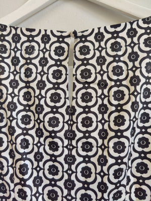 Nine West Black and White Cotton Dress UK14