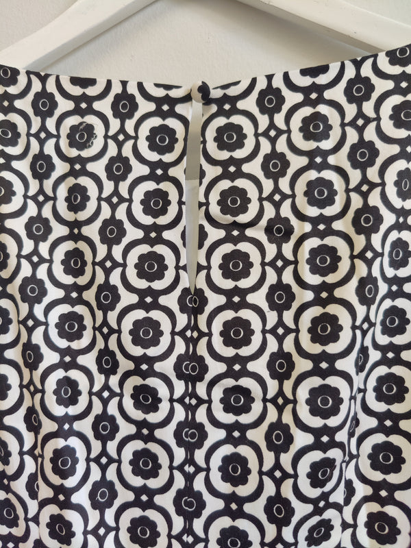 Nine West Black and White Cotton Dress UK14