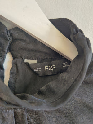 F&F Black High Neck Top UK18