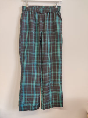 Collusion Black and Green  Checked Trousers UK6S