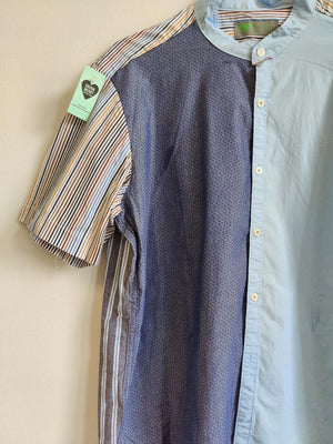 Upcycled Men's Mix and Match Short Sleeve Shirt XL