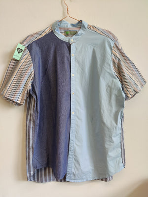 Upcycled Men's Mix and Match Short Sleeve Shirt XL