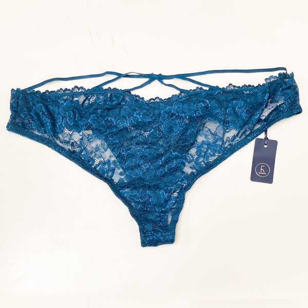 Fox & Royal by City Chic Blue Lace Strappy Panty UK 20