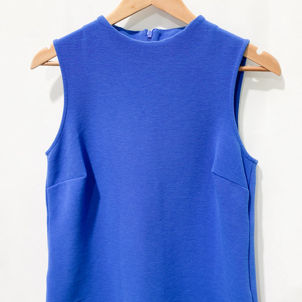M&S Collection Blue Sleeveless Ribbed Top UK 12