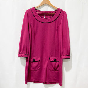 NEXT Pink 3/4 Sleeve Short Dress UK16