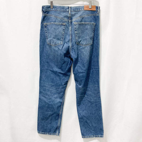 Topshop Mid Blue Denim Editor Distressed Jeans W30 L32