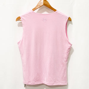 Gossypium Baby Pink Organic Cotton Yoga Vest Top UK16