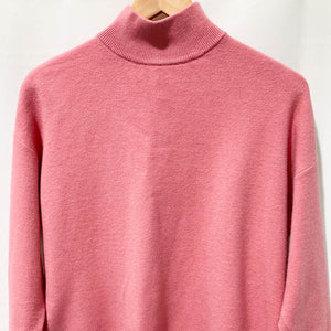 Stradivarius Rose Pink High Neck Long Sleeve Relaxed Fit Jumper S
