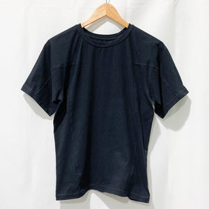Gossypium Black Plain Cotton Yoga T-Shirt M