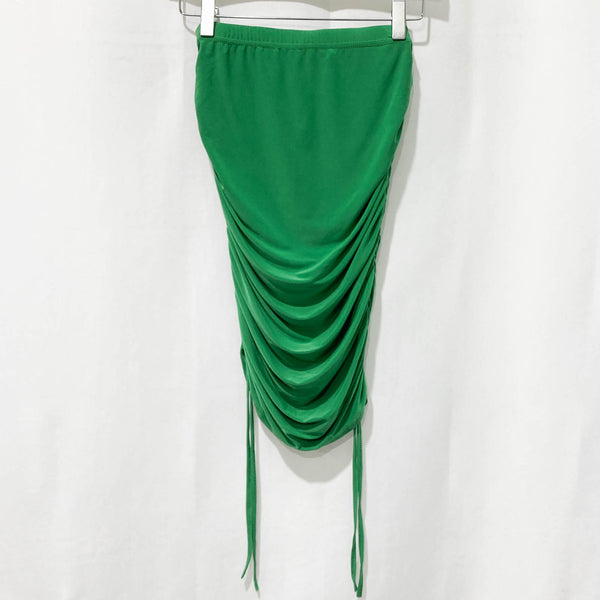 I Saw It First Green Ruched Mini Skirt UK8