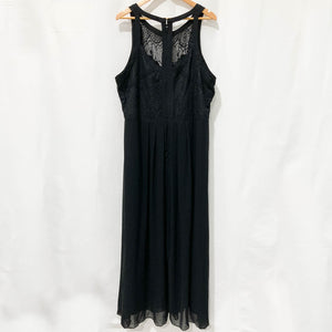 City Chic Black Panelled Bodice Sleeveless Maxi Dress UK 24