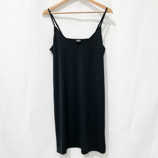 Set of 2 City Chic Black Camisoles UK14 - 1 x vest, 1 x slip