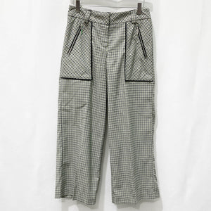 Next Plaid Check Cropped Wide Leg Trousers UK 8R