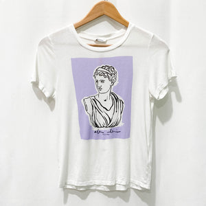 Monki White Printed Graphic T-Shirt S