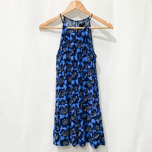 Gap Blue Navy Floral Print Sleeveless Jumpsuit XS