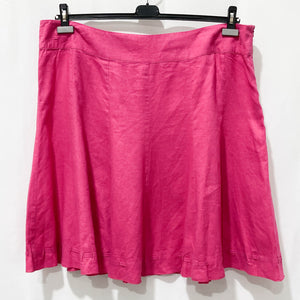 TU Pink Linen Flared Midi Skirt UK 22