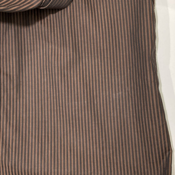 M&S Autograph Brown Striped Long Sleeve Shirt L