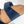 Load image into Gallery viewer, Cloudwalkers Navy Faux Suede Slip On Buckle Strap Sandals UK 9
