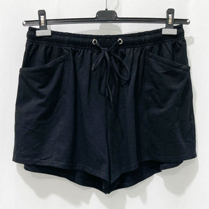 CCX by City Chic Black Jersey Drawstring Waist Pocket Shorts UK 16