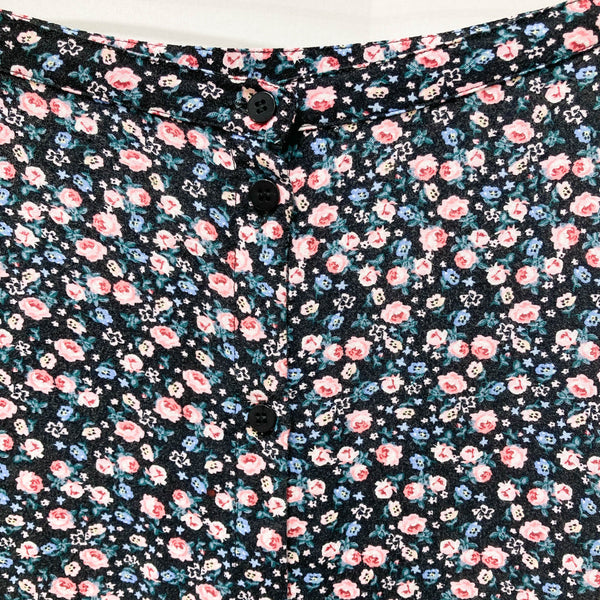H&M Divided Black Ditsy Floral Print Lightweight Mini Skirt EUR 36 W27