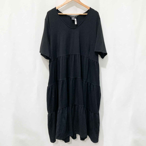 Evans Black Tiered Cotton Dress UK22/24