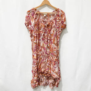Loralette by City Chic Peach Mix Paisley Print Crinkle Tunic UK 18