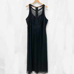City Chic Panelled Lace Bodice Sleeveless Maxi Dress UK 24