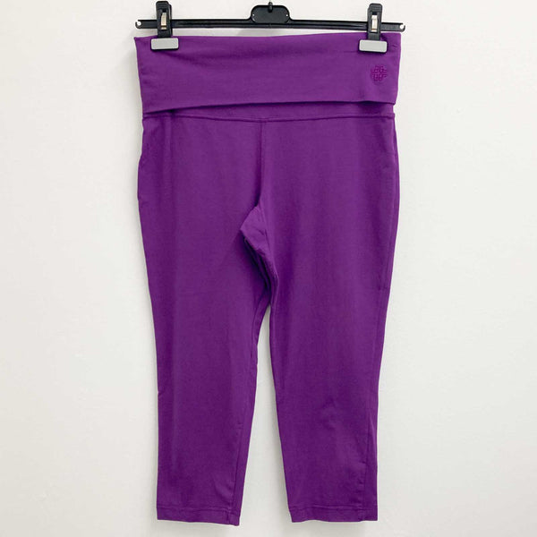 Gossypium Purple Organic Cotton Cropped Yoga Pants UK 14