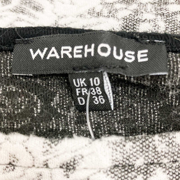 Warehouse Grey & White Mini Shift Dress UK10