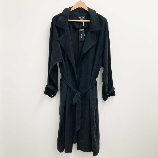 Arna York by City Chic Charcoal Grey Duster Jacket UK 22